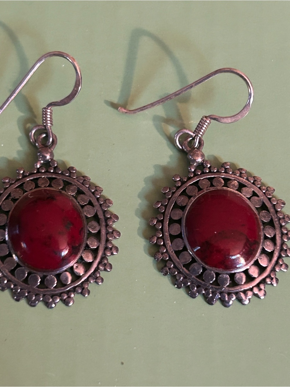 Red Jasper Drop Earrings - Women Jewelry